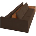 Ver imagem 5 de Sofá Ilha Modular para Sala 342cm com Puff Dublin K01 Veludo Marrom Sintético Caramelo - Lyam