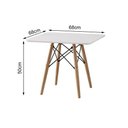 Ver imagem 3 de Mesa Eames Eiffel Infantil Madeira Tampo 68cm Quadrado Branco