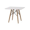 Ver imagem 2 de Mesa Eames Eiffel Infantil Madeira Tampo 68cm Quadrado Branco
