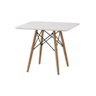 Mesa Eames Eiffel Infantil Madeira Tampo 68cm Quadrado Branco - 2