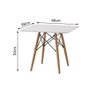 Mesa Eames Eiffel Infantil Madeira Tampo 68cm Quadrado Branco - 3
