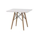 Ver imagem 2 de Mesa Eames Eiffel Infantil Madeira Tampo 68cm Quadrado Branco