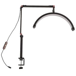Luminaria Estetica Salao Spa Meia Lua Arco Led 3 Tons Suporte Celular Mesa Iluminaçao Salao de Belez - 7