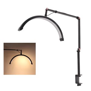 Luminaria Estetica Salao Spa Meia Lua Arco Led 3 Tons Suporte Celular Mesa Iluminaçao Salao de Belez