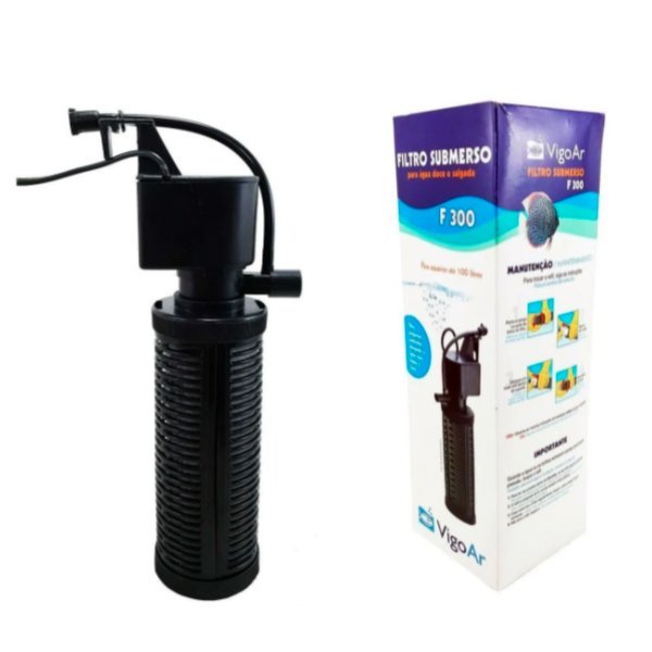 Filtro Submerso F300 para Aquários até 100 litros Vigo Ar 127v ...
