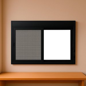 Janela Persiana com Tela Mosquiteira 2,00x1,20m Vidro Temperado 6mm Fábrica do Alumínio