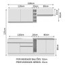 Armário de Cozinha Completa 220cm Branco Parma Madesa 03 - 4