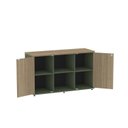 Ver imagem 5 de Armário Credenza 2 Portas Pivotante P25 Verde/Salvia/Noce Marromle