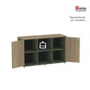 Ver imagem 7 de Armário Credenza 2 Portas Pivotante P25 Verde/Salvia/Noce Marromle