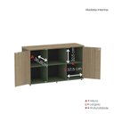 Ver imagem 6 de Armário Credenza 2 Portas Pivotante P25 Verde/Salvia/Noce Marromle