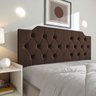 Cabeceira Painel Estofada 160 Capitonê Box Queen Suspensa Fixação na Parede Capela:marrom - 5