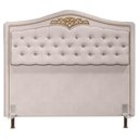 Ver imagem 3 de Cabeceira Cama Box Casal King 195cm com Tachas Imperial Veludo J02 Bege - Mpozenato