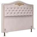 Ver imagem 1 de Cabeceira Cama Box Casal King 195cm com Tachas Imperial Veludo J02 Bege - Mpozenato