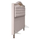 Ver imagem 6 de Cabeceira Cama Box Casal King 195cm com Tachas Imperial Veludo J02 Bege - Mpozenato
