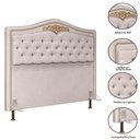 Ver imagem 4 de Cabeceira Cama Box Casal King 195cm com Tachas Imperial Veludo J02 Bege - Mpozenato