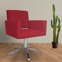 Ver imagem 2 de Poltrona Decorativa Camila Pés Metal Giratório Suede Vermelho - DS Estofados
