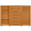 Ver imagem 2 de Cômoda Sapateira 2 Portas 7 Gavetas com Chave Riviera A04 Cinamomo - Lyam Decor