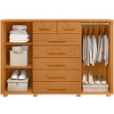 Ver imagem 4 de Cômoda Sapateira 2 Portas 7 Gavetas com Chave Riviera A04 Cinamomo - Lyam Decor