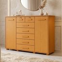 Ver imagem 2 de Cômoda Sapateira 2 Portas 7 Gavetas com Chave Riviera A04 Cinamomo - Lyam Decor