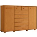 Ver imagem 6 de Cômoda Sapateira 2 Portas 7 Gavetas com Chave Riviera A04 Cinamomo - Lyam Decor