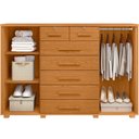 Ver imagem 5 de Cômoda Sapateira 2 Portas 7 Gavetas com Chave Riviera A04 Cinamomo - Lyam Decor