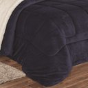 Ver imagem 2 de Coberdrom Apollo Solteiro Sherpa Manta Flannel Toque Lã de Carneiro 1 Peça - Azul Marinho