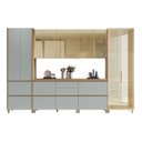 Ver imagem 2 de Cozinha Rainha 6 Peças 10 Portas Cristaleira Reflecta 100% MDF Verde