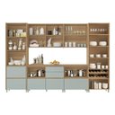 Ver imagem 5 de Cozinha Rainha 6 Peças 10 Portas Cristaleira Reflecta 100% MDF Verde