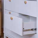 Ver imagem 5 de Cômoda 6 Gavetas em MDF com Tampo de Madeira Carvalho Malva Linha Cromo