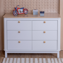Ver imagem 3 de Cômoda 6 Gavetas em MDF com Tampo de Madeira Carvalho Malva Linha Cromo