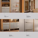 Ver imagem 5 de Cozinha Completa com Balcão Paneleiro Duplo Forno em MDF 4 Peças 9 Portas 4 Gav 270cm Cinamomo Nude 