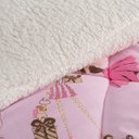 Ver imagem 3 de Coberdrom Menininhas Solteiro Infantil Sherpa Toque Lã de Carneiro 1 Peça - Rosa