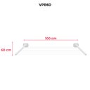 Ver imagem 4 de Varal Parede Wall Aço Carbono Suporta até 10kg e Oferece 6 Metros para Secagem Eficiente - VPB60 - B