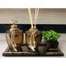 Kit Banheiro Lavabo Bronze Âmbar Gold Vaso Difusor Sabonete - 1