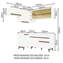 Ver imagem 4 de Armário de Cozinha Completa de Canto 332cm Branco Reims Madesa 03