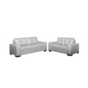 Ver imagem 1 de Jogo de Sofá 2 e 3 Lugares Couro Milano Branco - Arte Sala