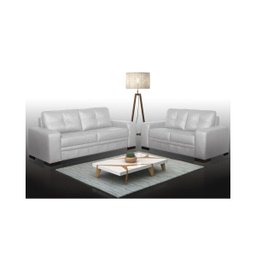 Jogo de Sofá 2 e 3 Lugares Couro Milano Branco - Arte Sala - 2