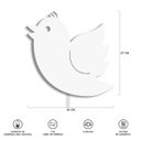 Ver imagem 5 de Luminária Abajur Parede Passarinho Madeira G9 30cm Decoração:Branco