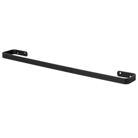Porta Toalha De Banho Para Banheiro Preto Fosco Plus 60cm
