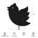 Ver imagem 5 de Luminária Abajur Parede Passarinho Madeira G9 30cm Decoração:Preto