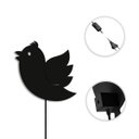 Ver imagem 3 de Luminária Abajur Parede Passarinho Madeira G9 30cm Decoração:Preto