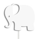 Ver imagem 1 de Luminária Abajur Parede Elefante Madeira G9 30cm Decoração:Branco