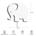 Ver imagem 5 de Luminária Abajur Parede Elefante Madeira G9 30cm Decoração:Branco