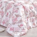 Ver imagem 2 de Kit Edredom Diamond Super King Dupla Face Micro Percal 200 Fios 3 Peças - Rosa Florido