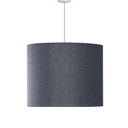 Ver imagem 1 de Lustre Pendentre de Linho Iluminação Sala Quarto Luxo:cinza Chumbo/fio Branco
