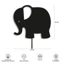 Ver imagem 5 de Luminária Abajur Parede Elefante Madeira G9 30cm Decoração:Preto