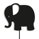 Ver imagem 1 de Luminária Abajur Parede Elefante Madeira G9 30cm Decoração:Preto