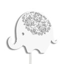 Ver imagem 1 de Luminária Abajur Parede Elefante Madeira G9 30cm Decoração:Branco