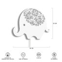 Ver imagem 5 de Luminária Abajur Parede Elefante Madeira G9 30cm Decoração:Branco