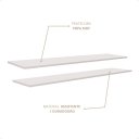 Ver imagem 3 de Rack Suspenso 2 Prateleiras + 2 Nichos Quadrado 30x30 100% Mdf Branco para Sala Quarto